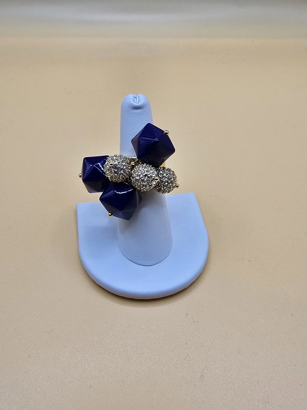 Kate Spade Geometric Pyramid Crystal  Pave Statement Ring